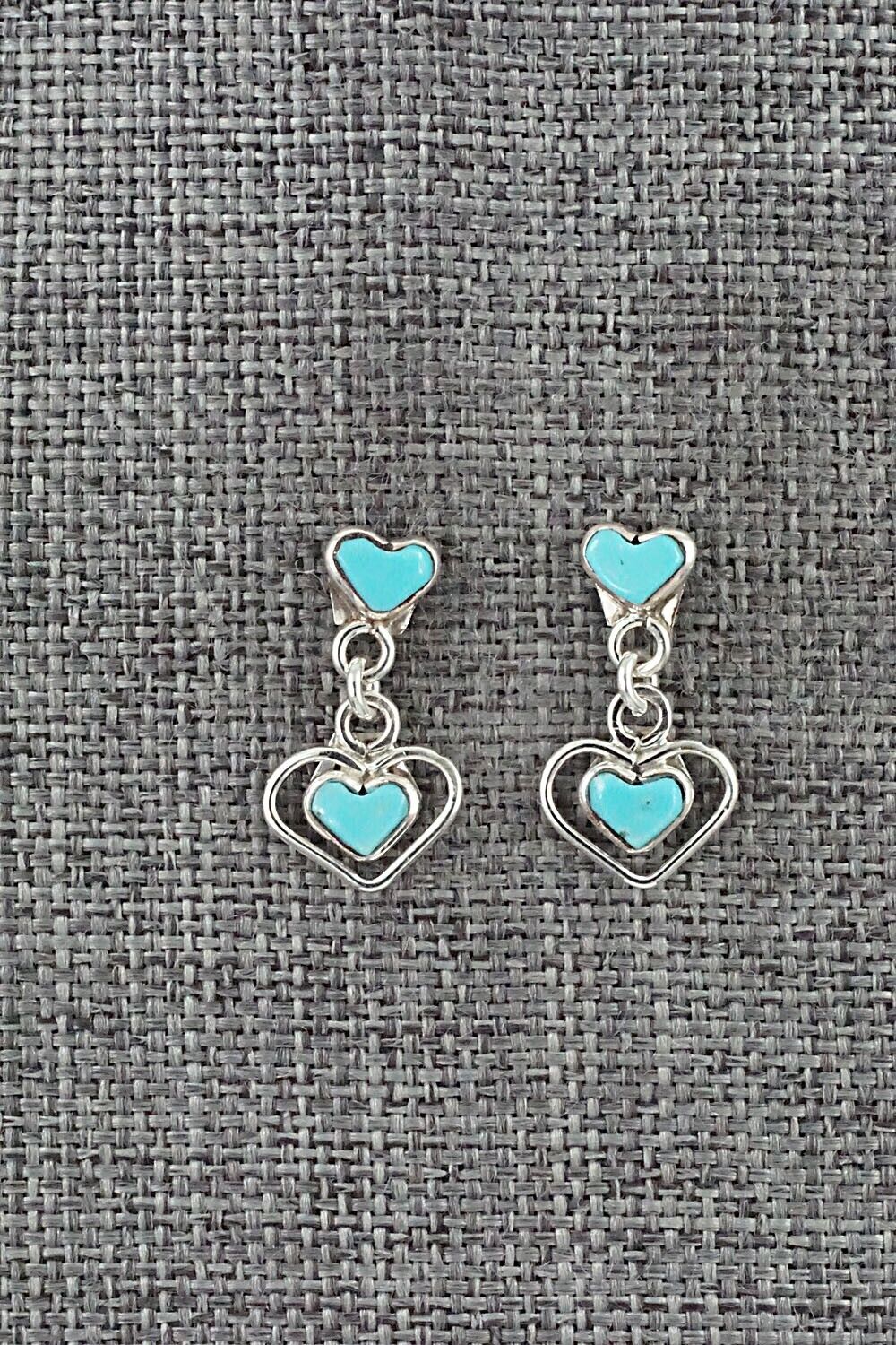 Turquoise & Sterling Silver Earrings - Kallen Kallestewa