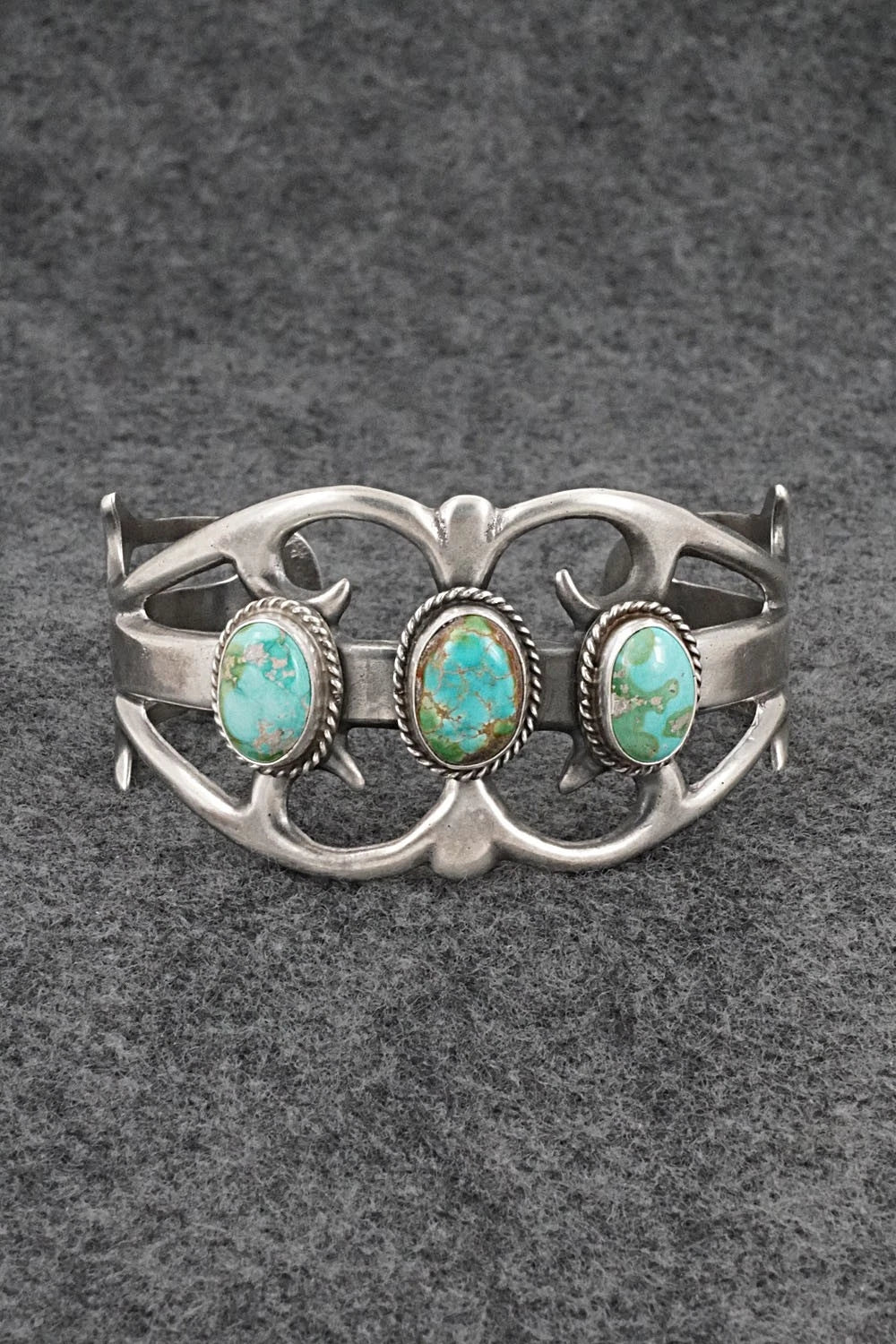 Turquoise & Sterling Silver Bracelet - Eugene Gruber