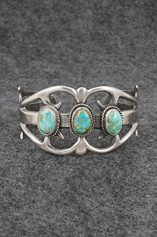 Turquoise & Sterling Silver Bracelet - Eugene Gruber