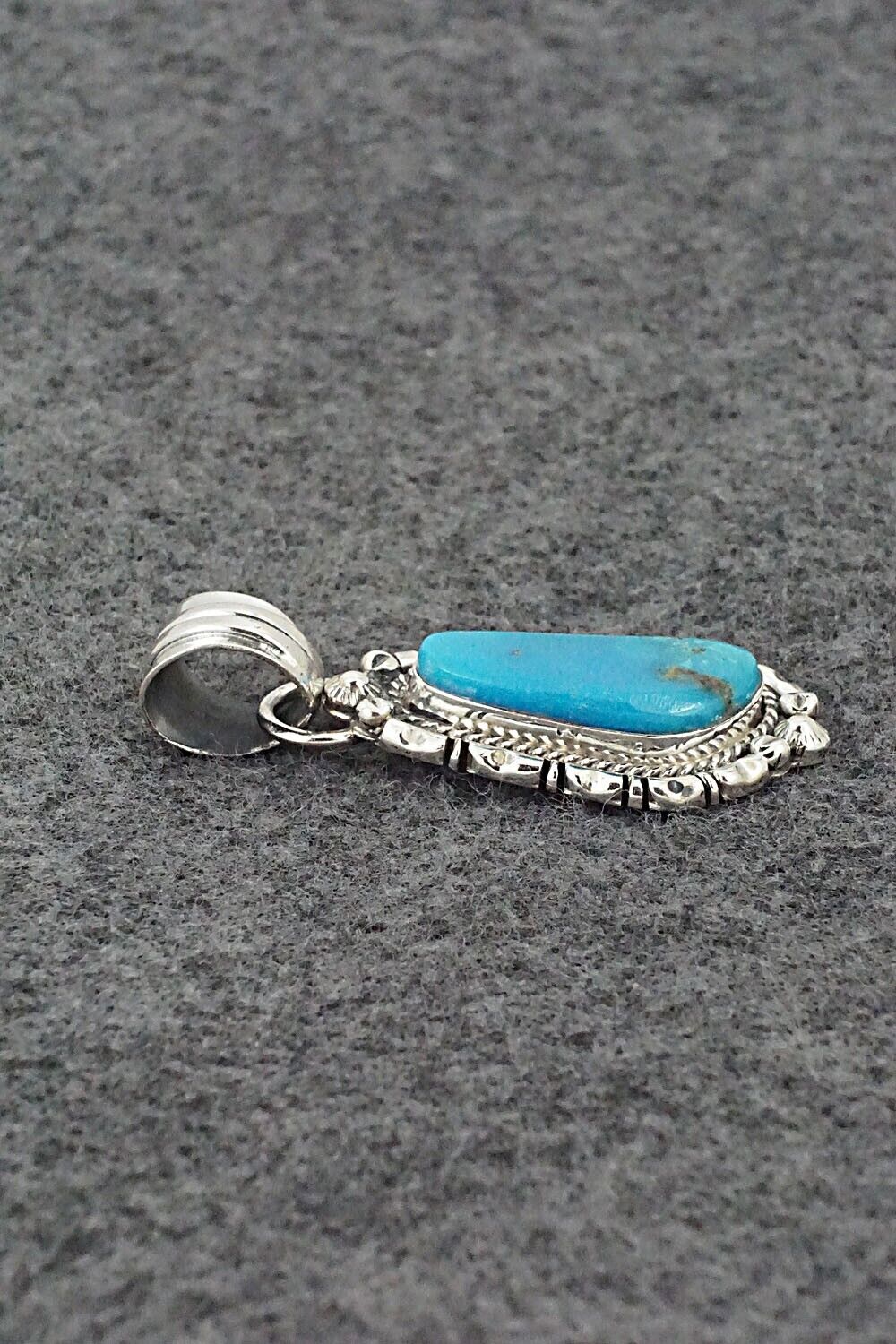 Turquoise & Sterling Silver Pendant - Kiriza Tom