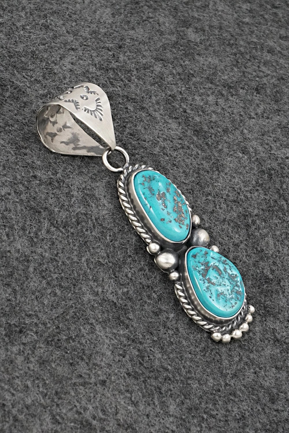 Turquoise & Sterling Silver Pendant - Anthony Brown