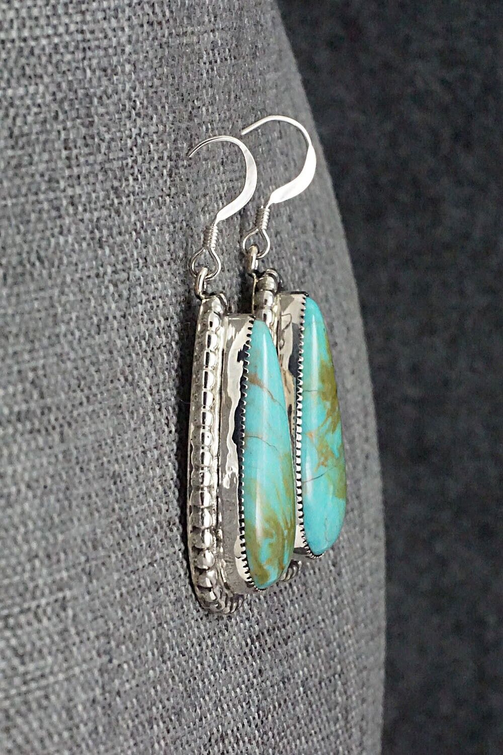 Turquoise & Sterling Silver Earrings - T. Skeets