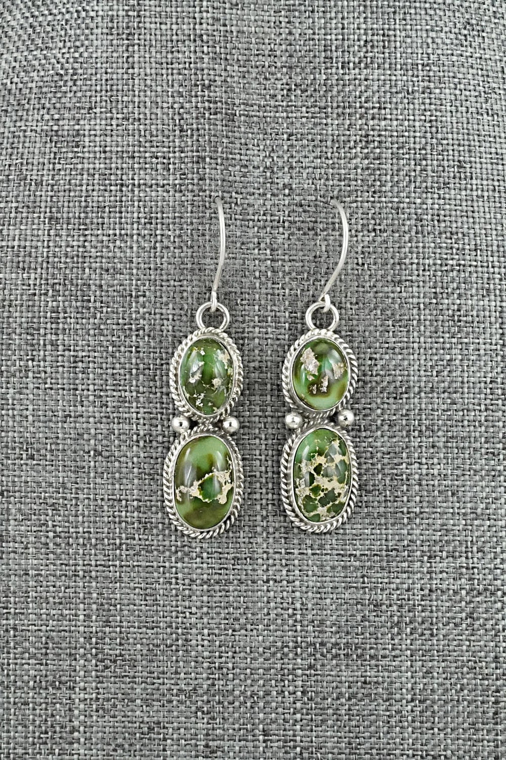 Turquoise & Sterling Silver Earrings - Eugene Gruber
