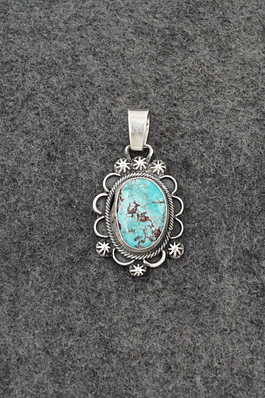 Turquoise & Sterling Silver Pendant - Bobby Johnson