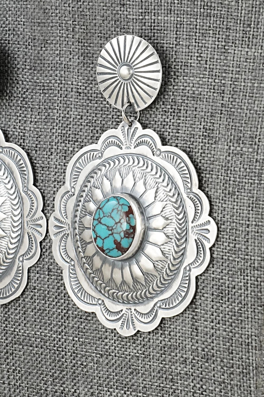 Turquoise & Sterling Silver Earrings - Arnold Blackgoat