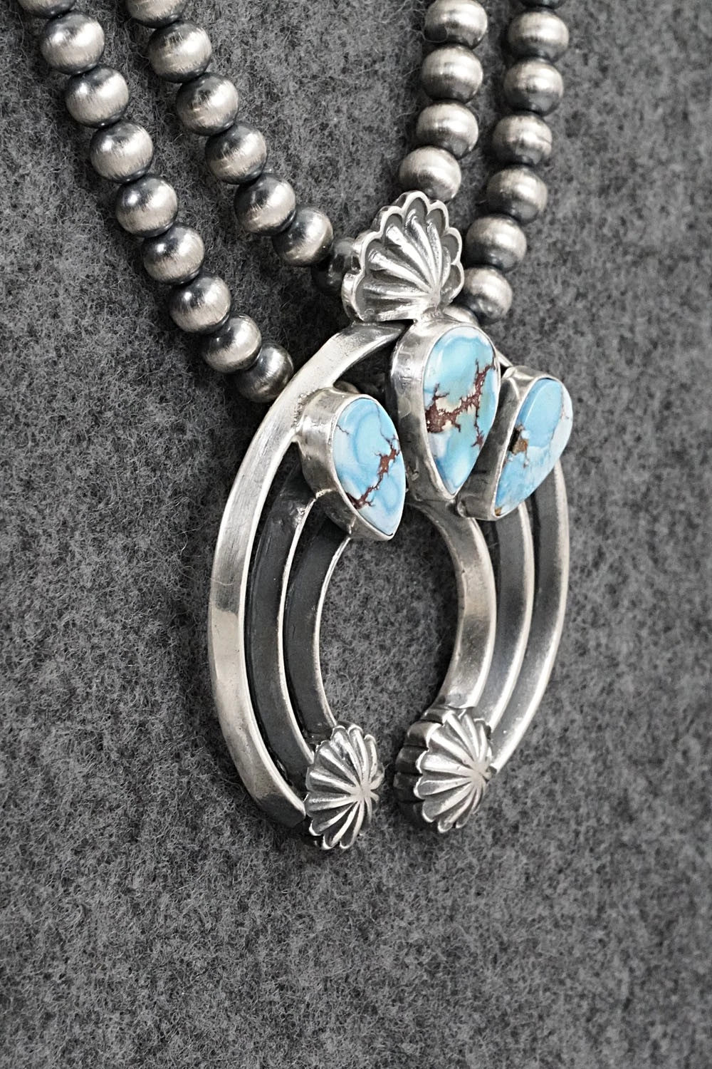 Turquoise & Sterling Silver Necklace - Davey Morgan