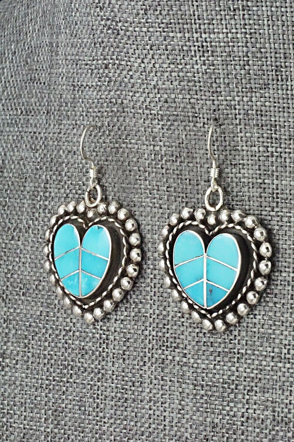 Turquoise & Sterling Silver Earrings - Faye Lowsayatee