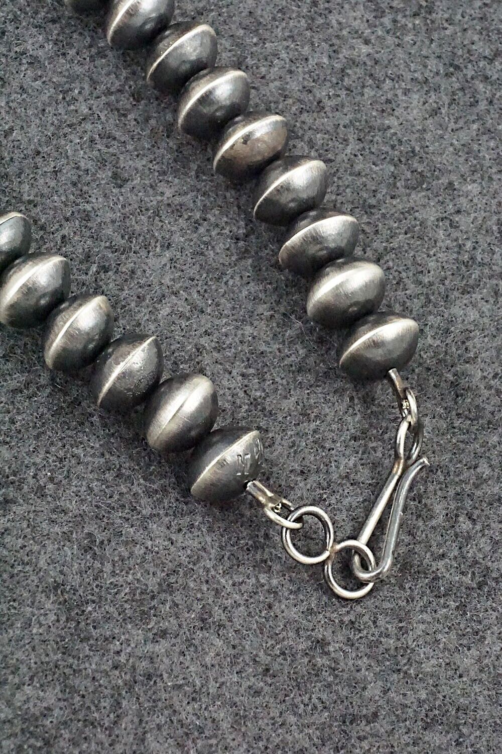 Sterling Silver Navajo Pearl Squash Blossom Necklace - Presley Haley