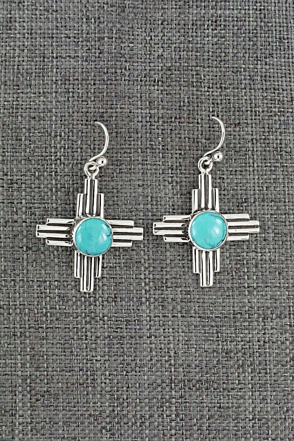 Turquoise & Sterling Silver Earrings - Raymond Coriz