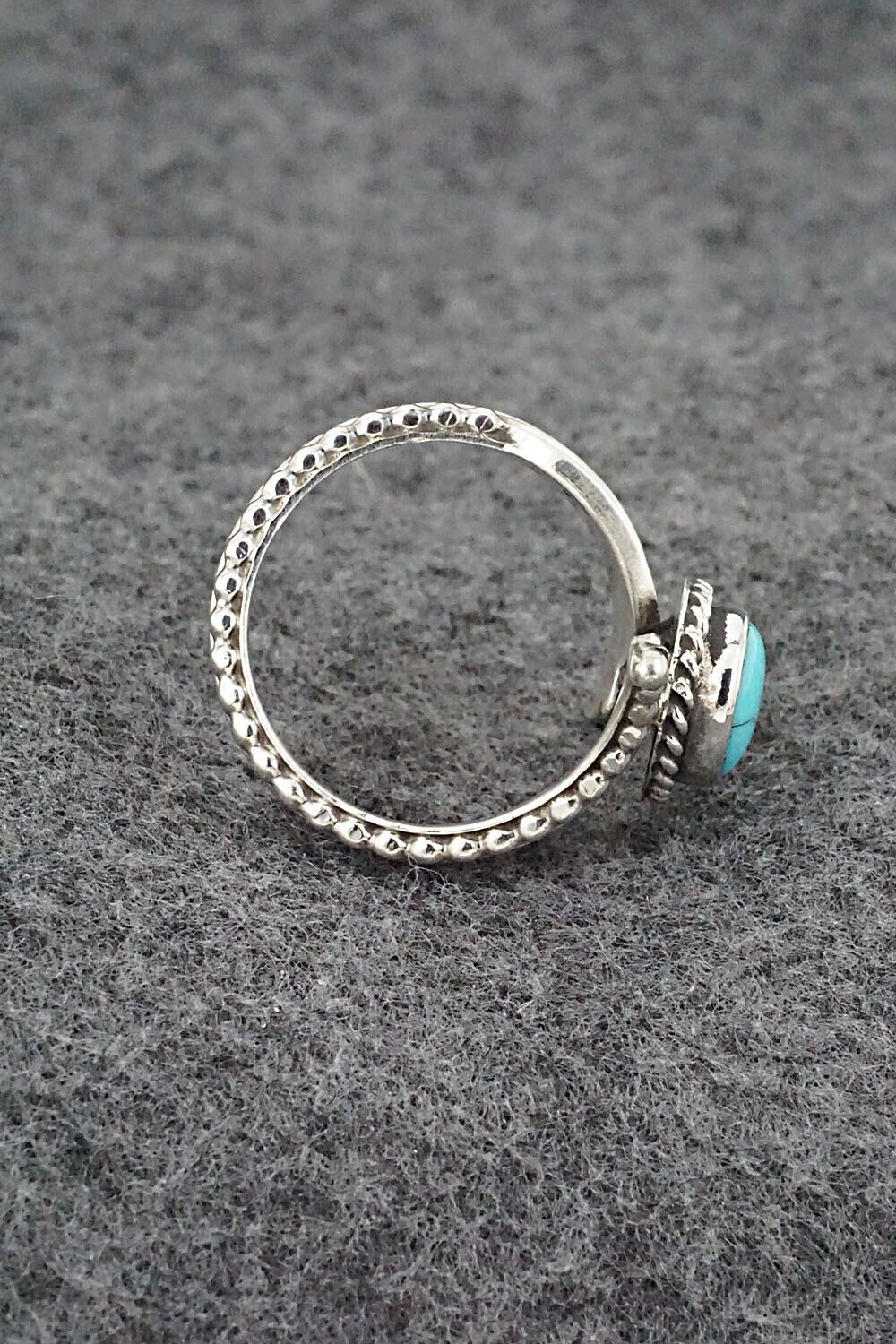 Turquoise & Sterling Silver Ring - Thomas Yazzie - Size 7.5