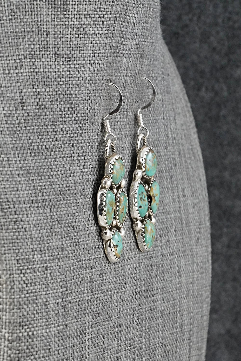 Turquoise & Sterling Silver Earrings - Priscilla Reeder