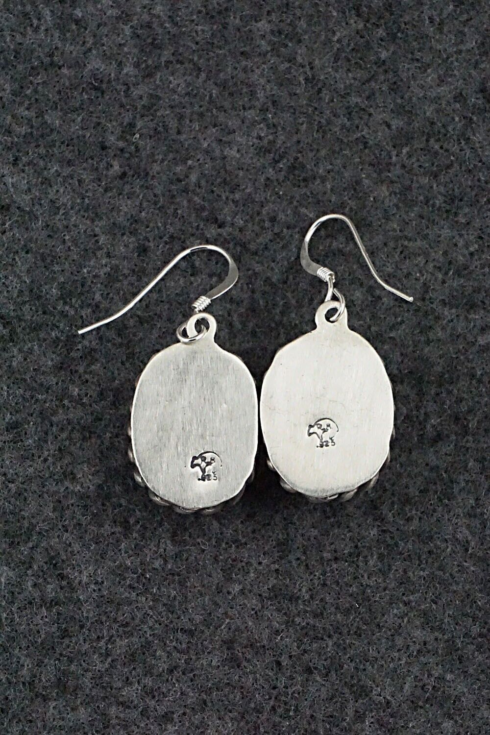 White Buffalo & Sterling Silver Earrings - Kenny Lonjose