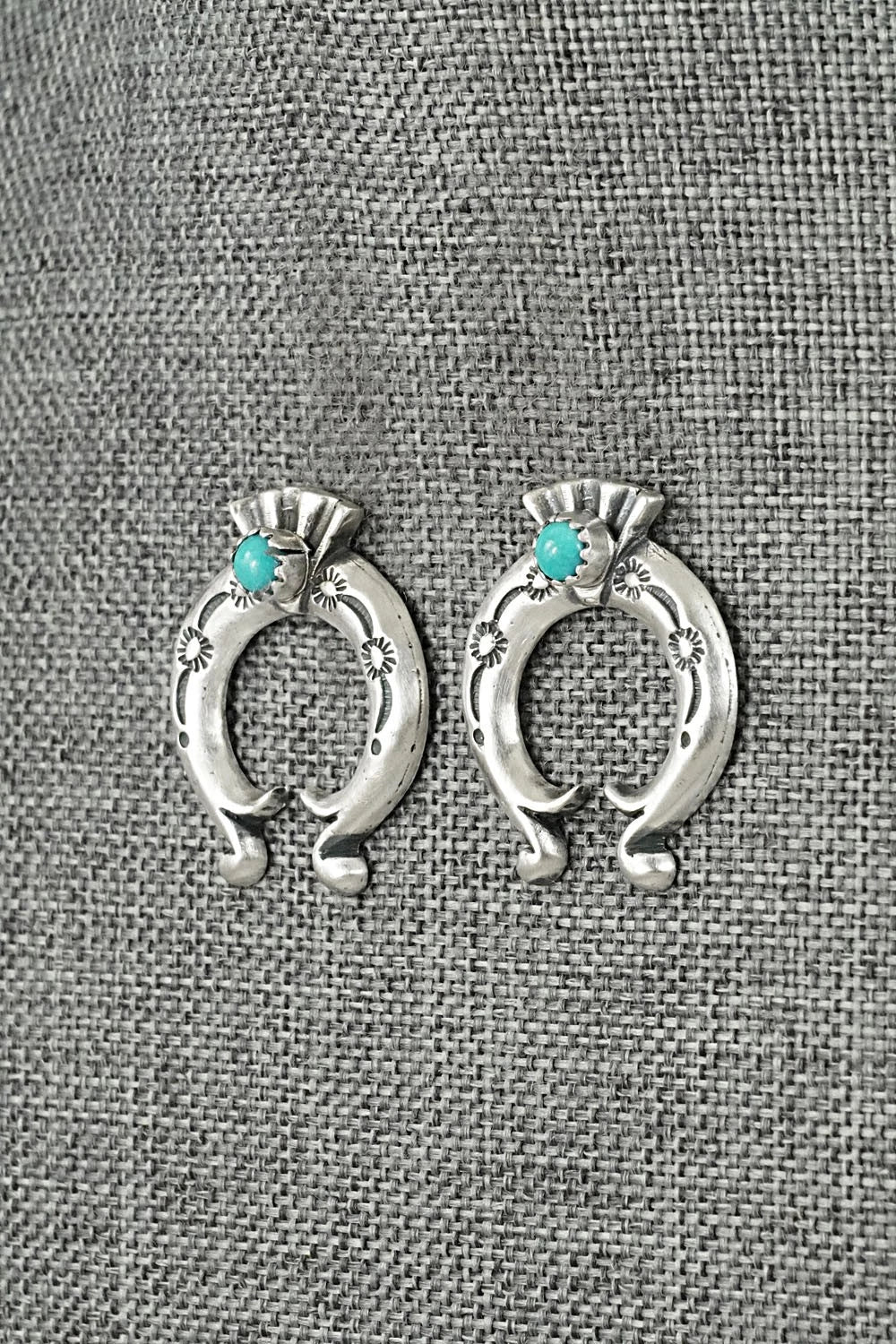 Turquoise & Sterling Silver Earrings - Adrienne Gordon