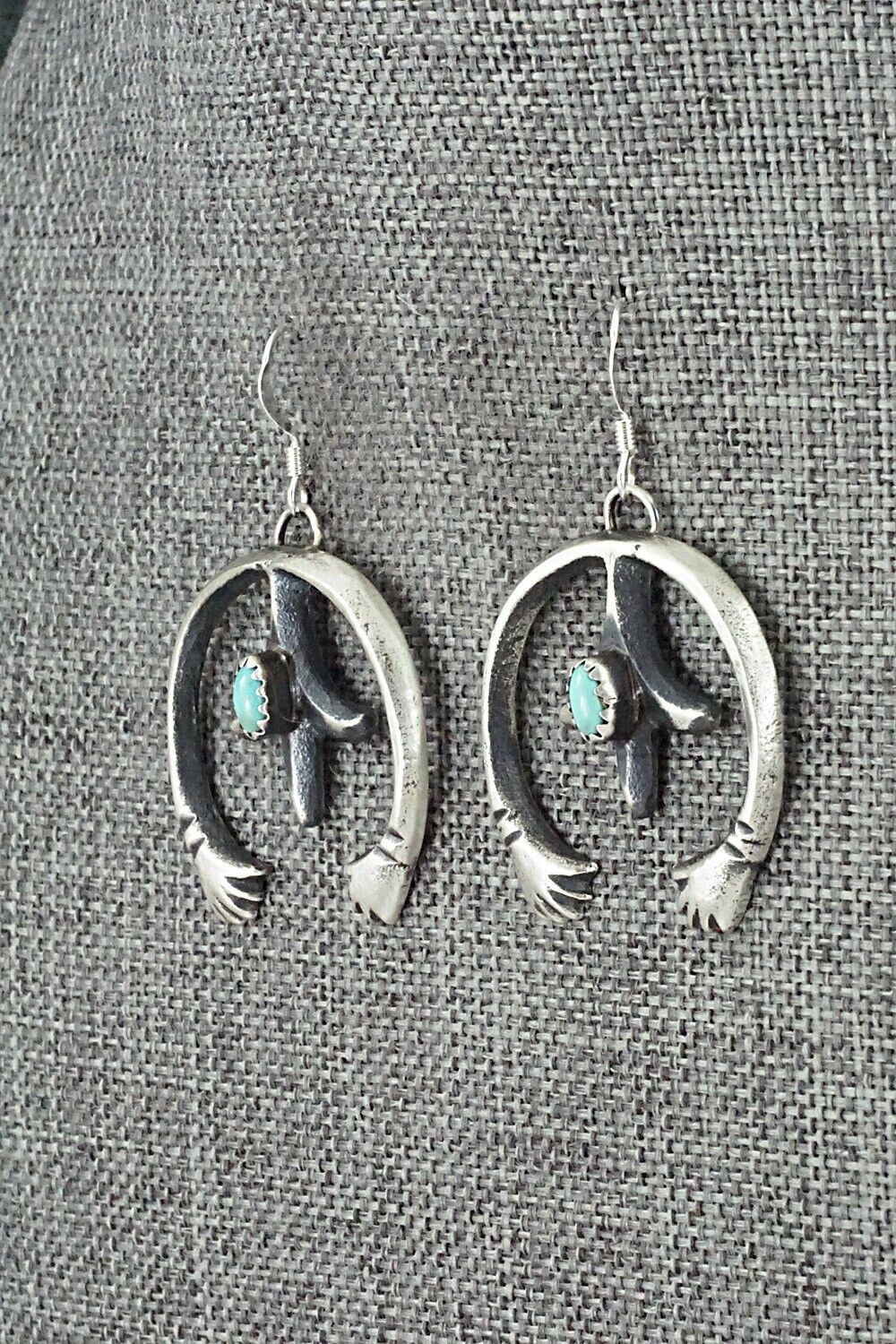 Turquoise & Sterling Silver Earrings - Martha Cayatiento