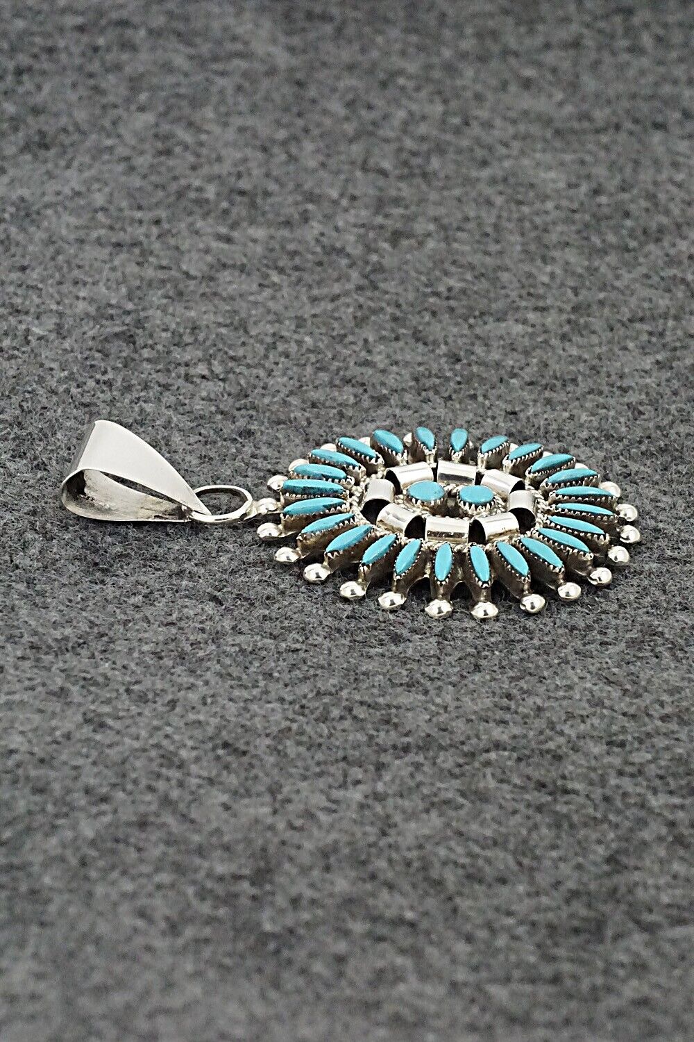 Turquoise & Sterling Silver Pendant - Dan Etsate