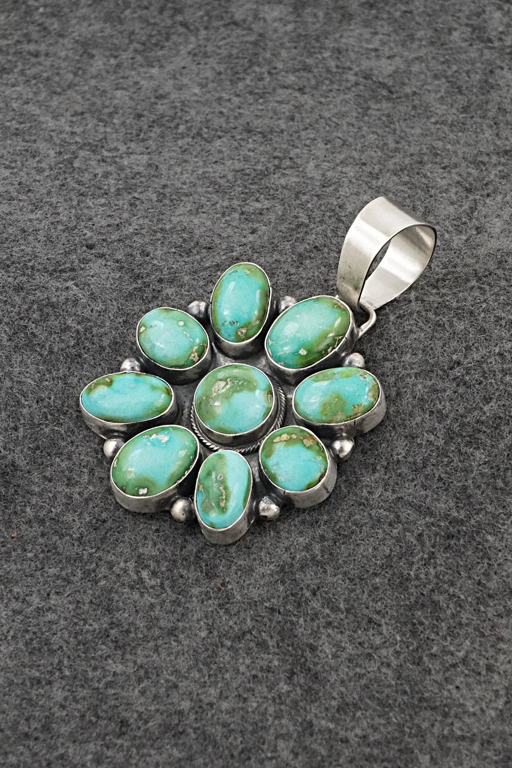 Turquoise & Sterling Silver Pendant - Bobby Johnson