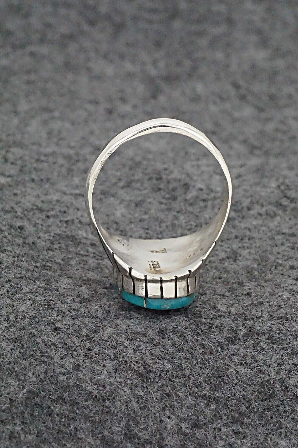 Turquoise & Sterling Silver Ring - Trevor Jack - Size 13