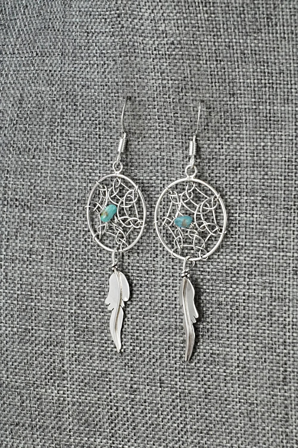 Turquoise & Sterling Silver Earrings - Lorenzo Arviso