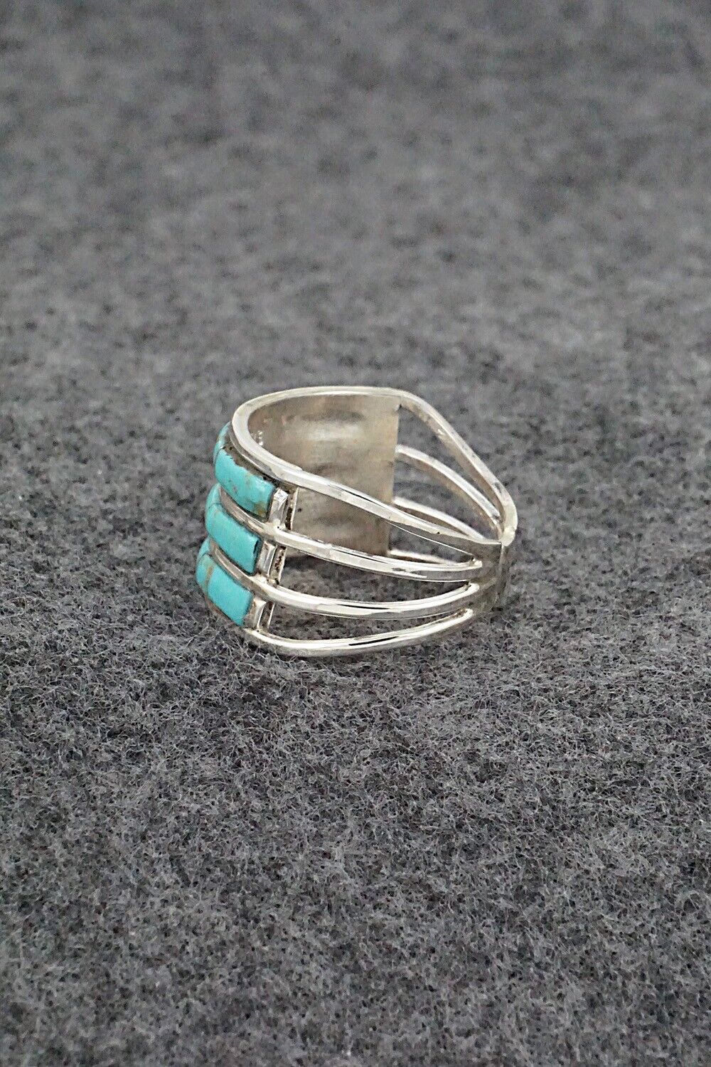 Turquoise & Sterling Silver Ring - Debbie Livingston - Size 8