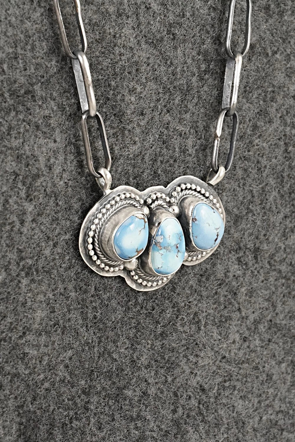 Turquoise & Sterling Silver Necklace - Darrin Livingston