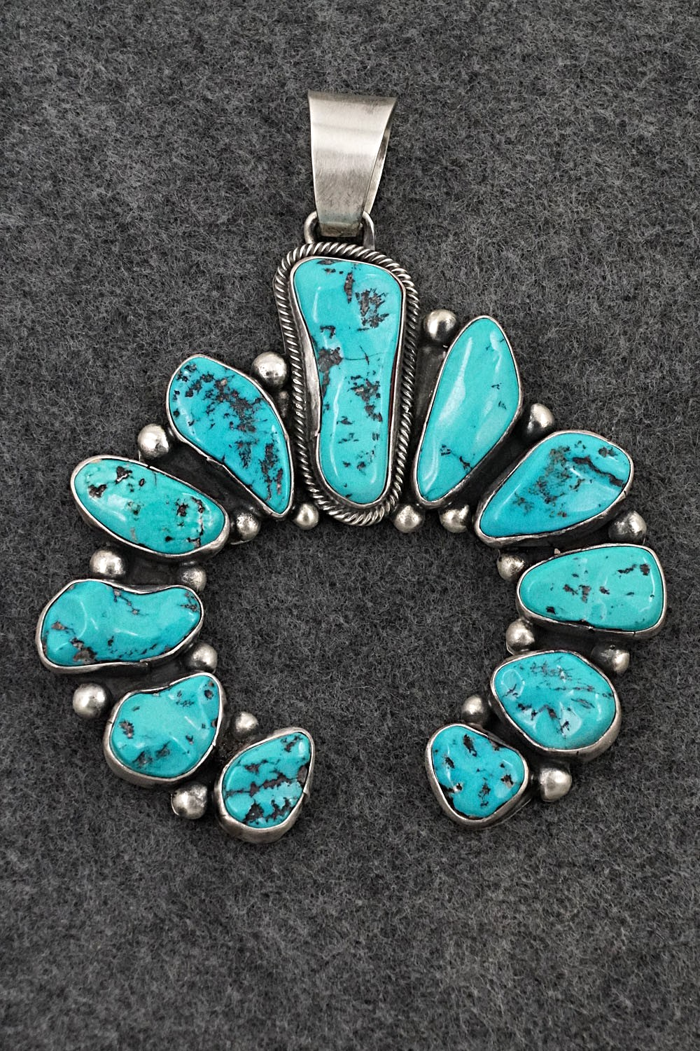 Turquoise & Sterling Silver Pendant - Bobby Johnson