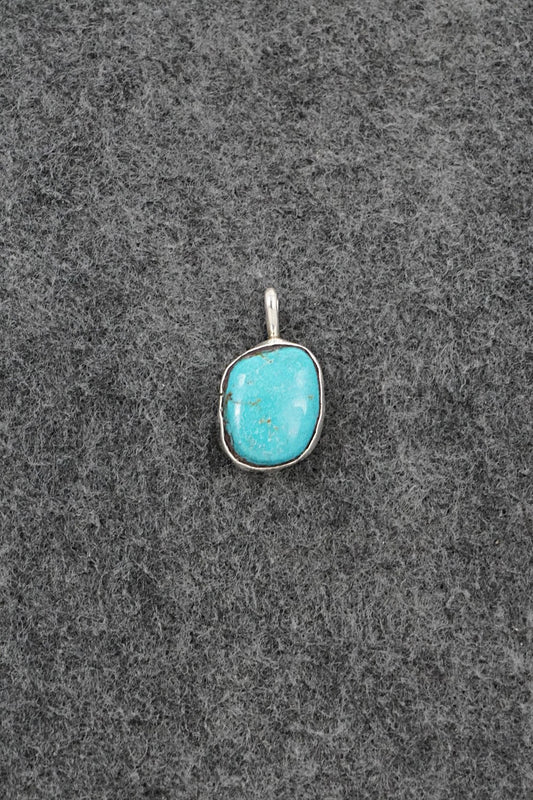 Turquoise & Sterling Silver Pendant - Ernest Hawthorne