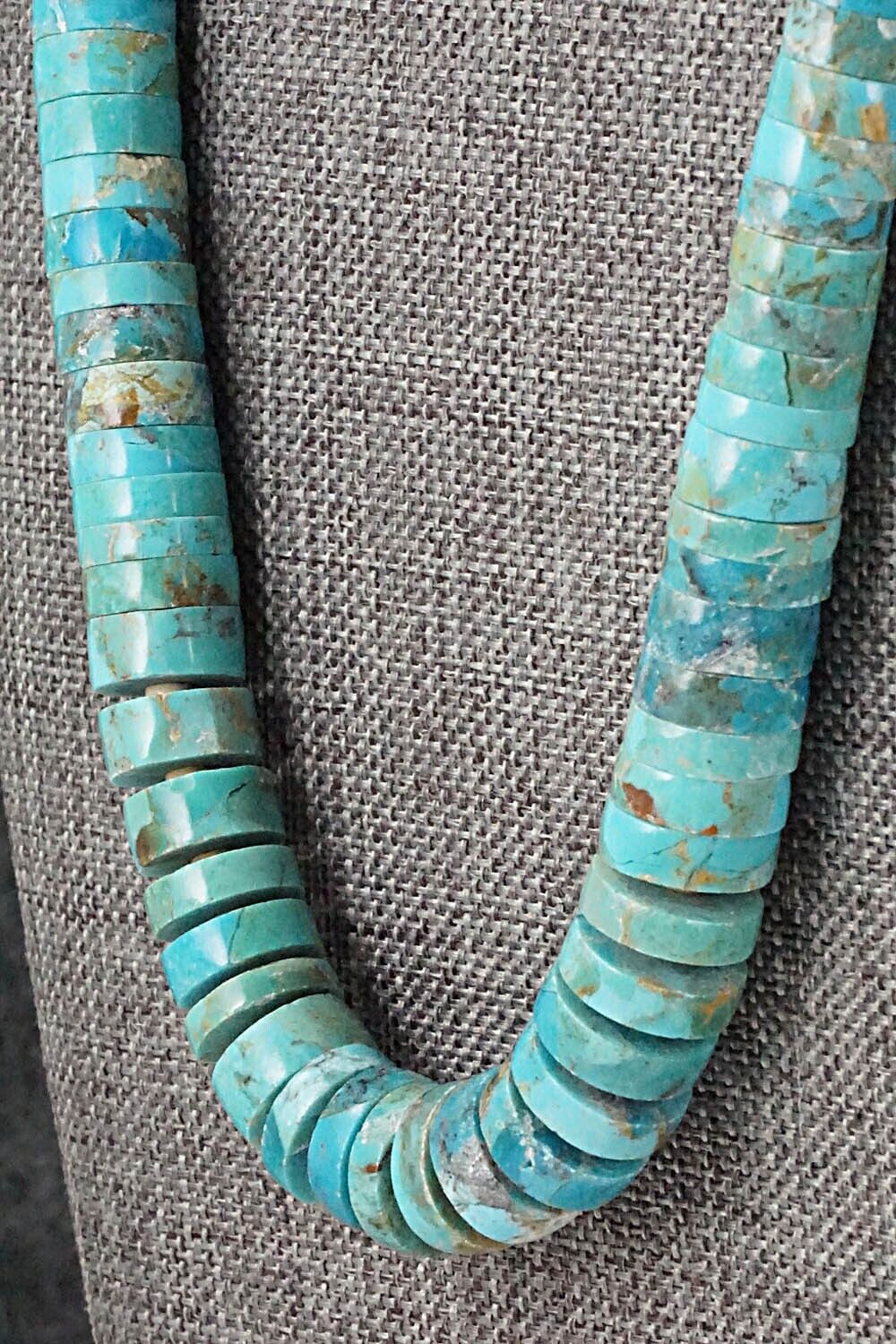 Turquoise & Sterling Silver Necklace - Joe Garcia