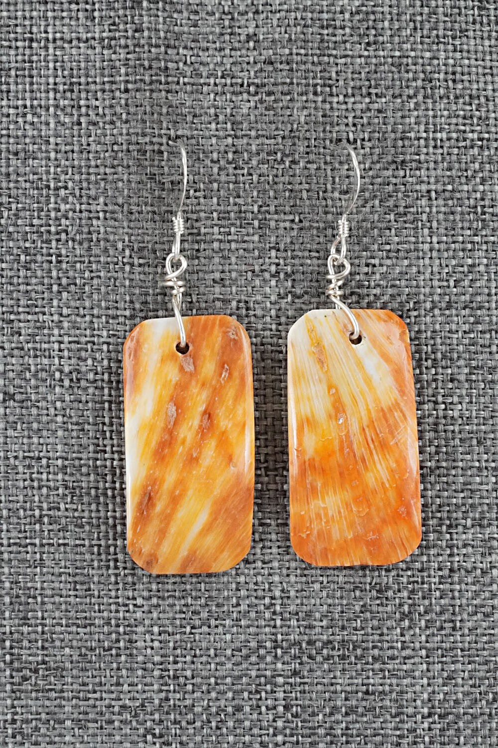 Spiny Oyster & Sterling Silver Earrings - Louise Joe