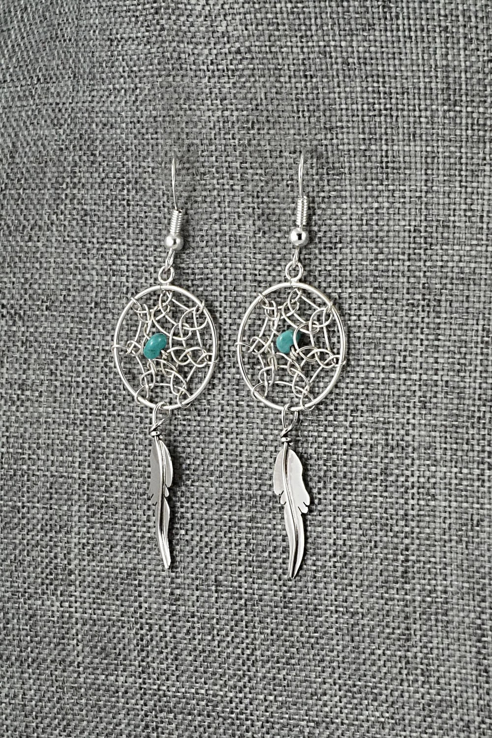 Turquoise & Sterling Silver Earrings - Lorenzo Arviso
