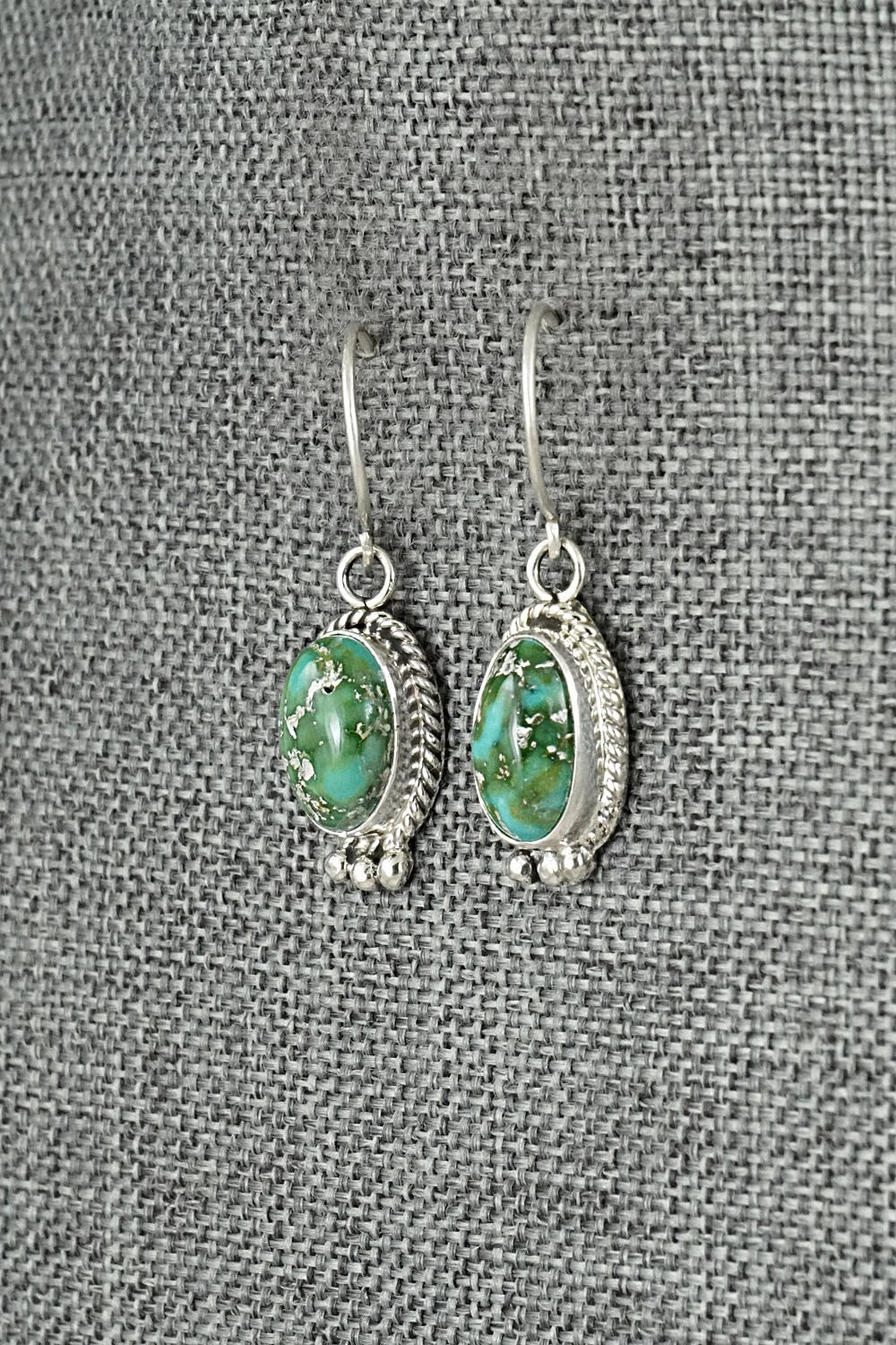 Turquoise & Sterling Silver Earrings - Rosemary Saunders