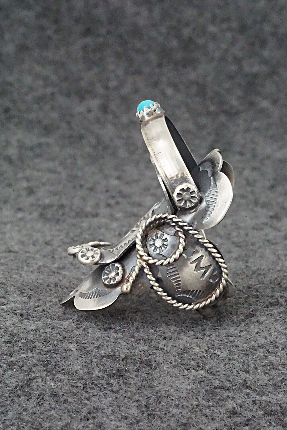 Turquoise and Sterling Silver Ring - Tim Yazzie - Size 9.25