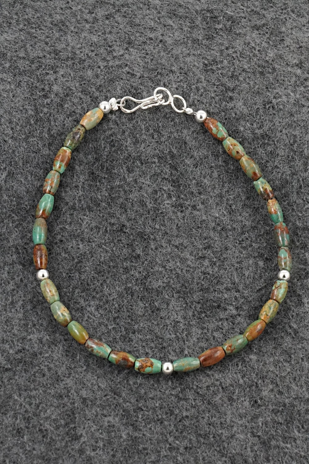 Turquoise & Sterling Silver Bracelet - Doreen Jake