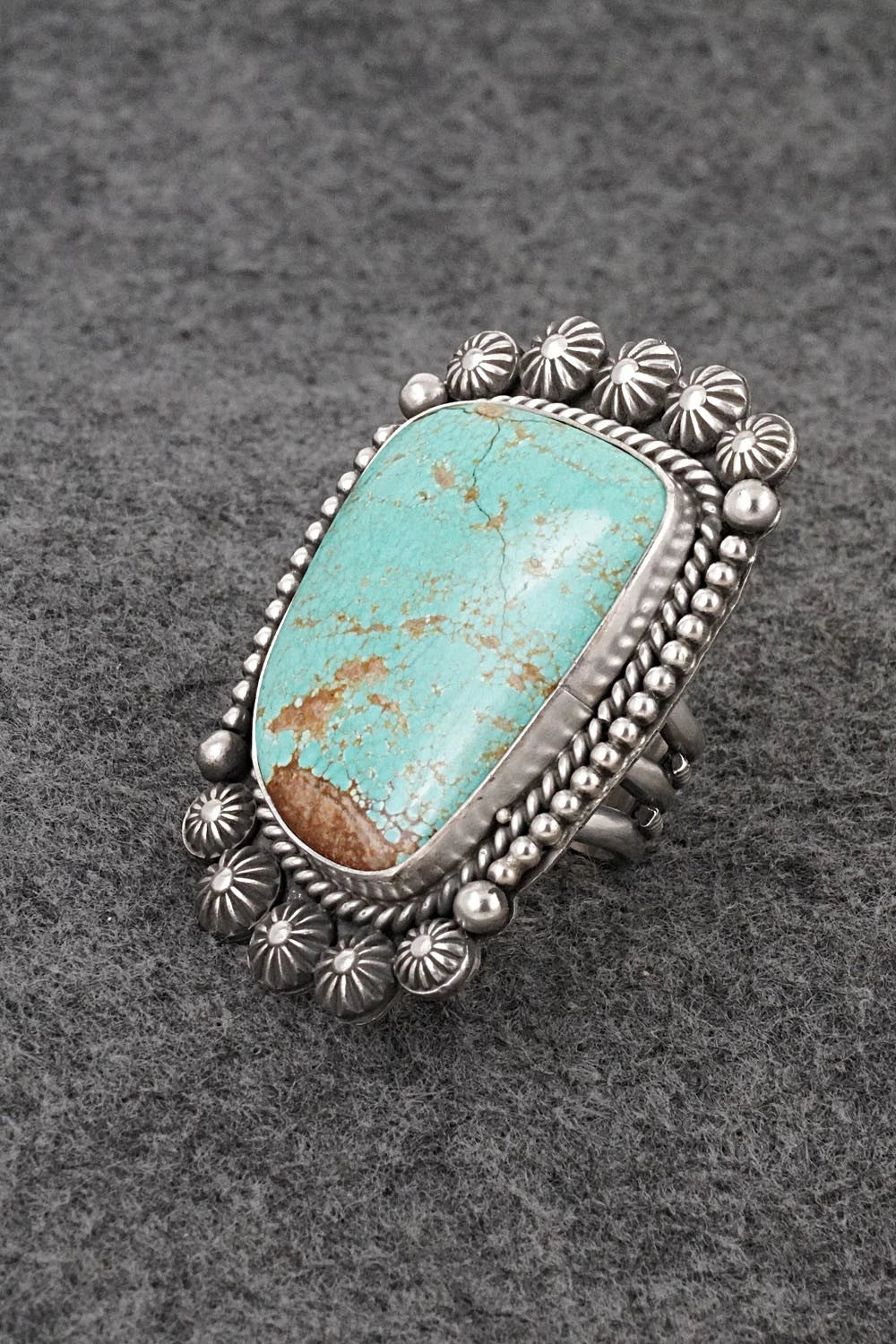Turquoise & Sterling Silver Ring - Michael Calladitto - Size 7.5