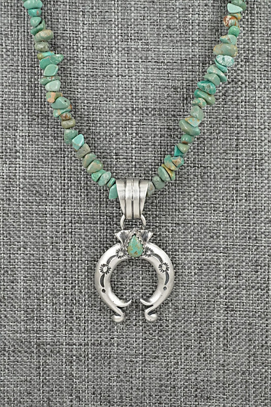 Turquoise & Sterling Silver Necklace 18" - Louise Joe