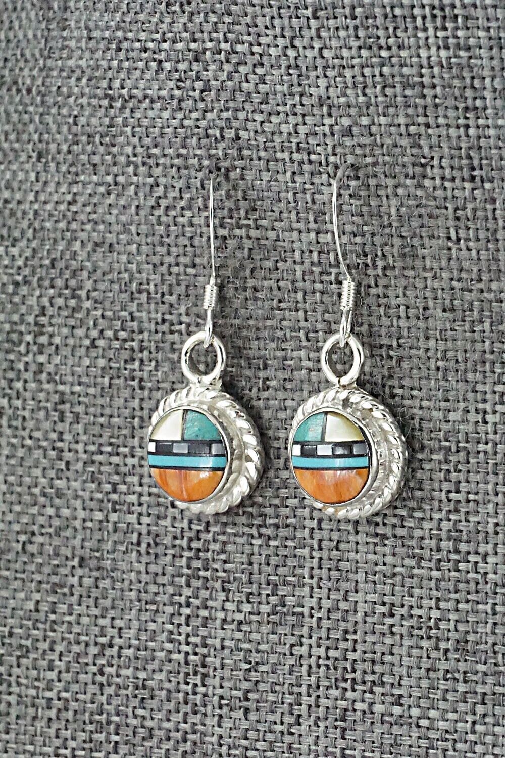 Multi-Stone & Sterling Silver Earrings - Delbert Kallestewa Jr.