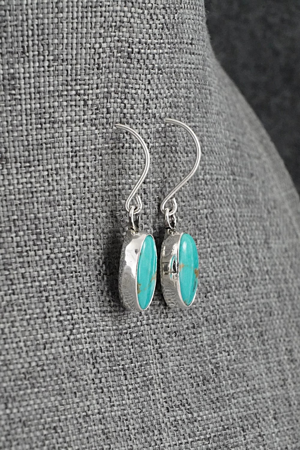 Turquoise & Sterling Silver Earrings - Rosemary Saunders