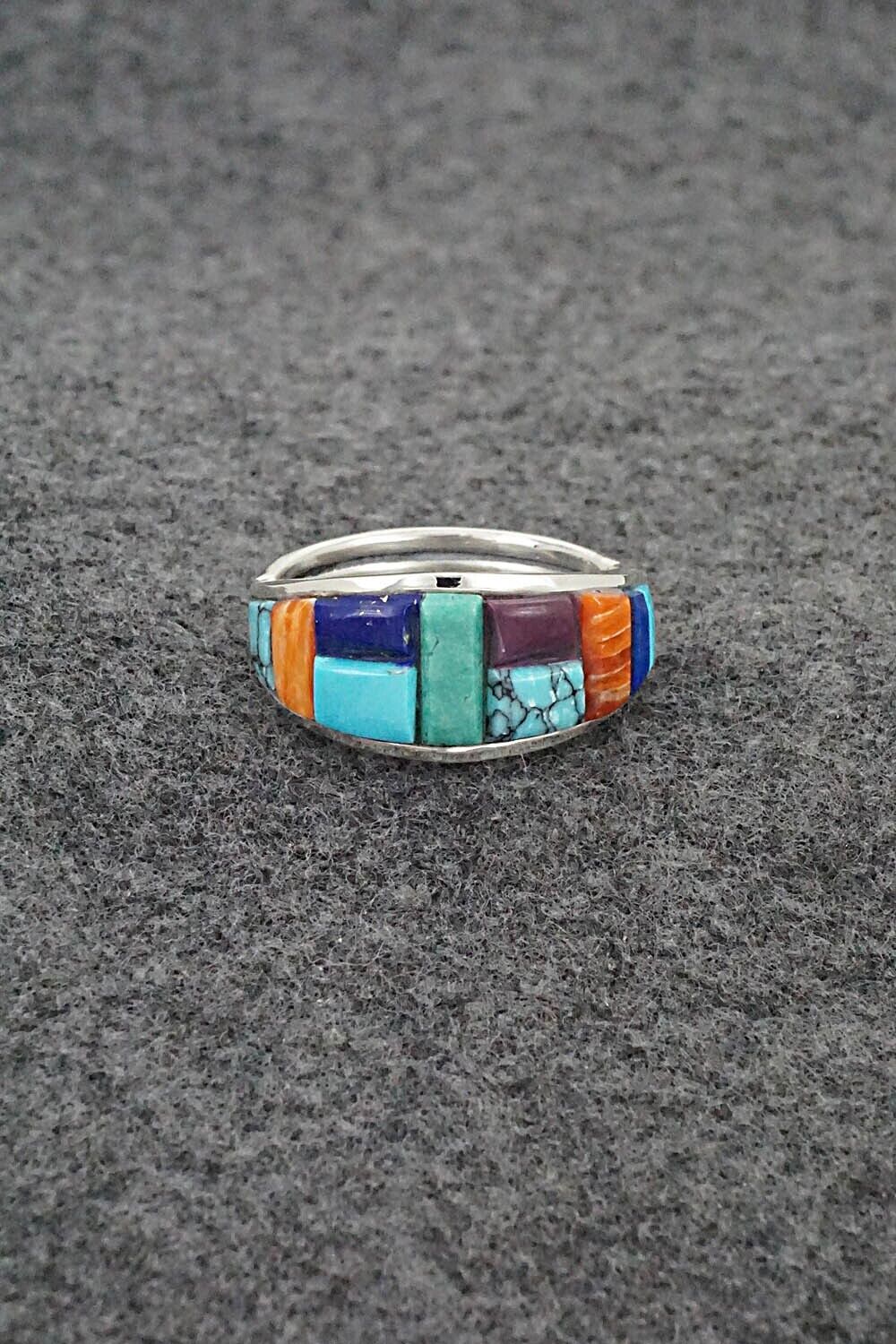 Multi-Stone & Sterling Silver Ring - Edison Yazzie - Size 11