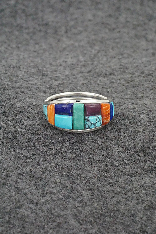 Multi-Stone & Sterling Silver Ring - Edison Yazzie - Size 11