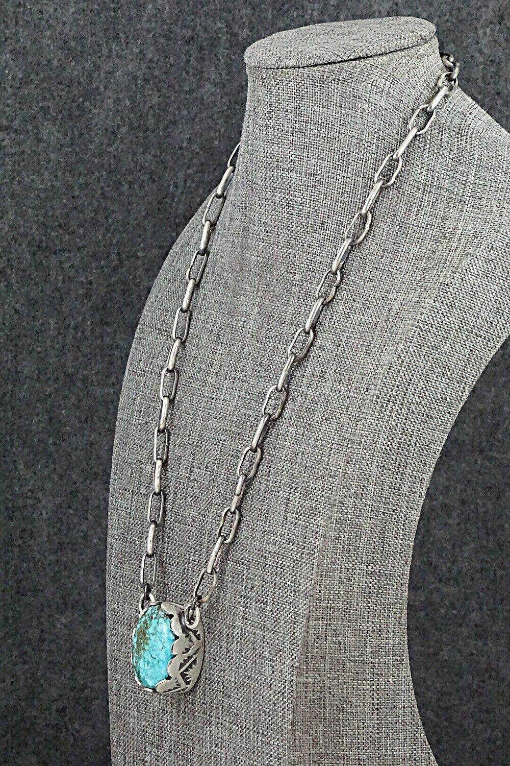 Turquoise & Sterling Silver Necklace - Paul Livingston