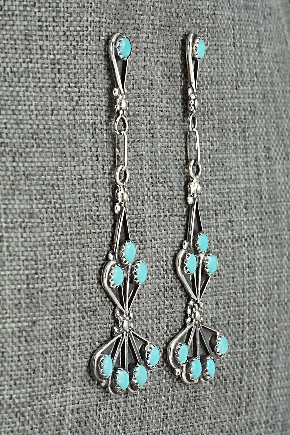 Turquoise & Sterling Silver Earrings - Vivianita Booqua