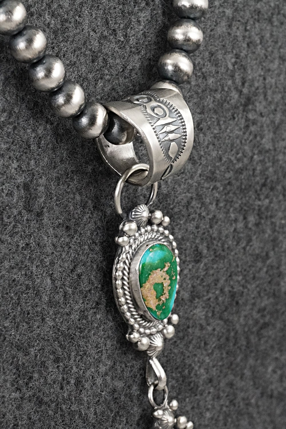 Turquoise & Sterling Silver Necklace - Tom Lewis