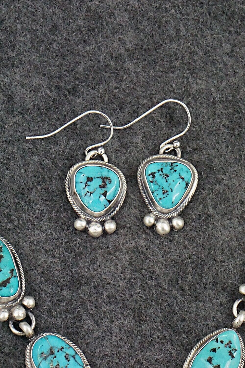 Turquoise & Sterling Silver Necklace Set - Bobby Johnson