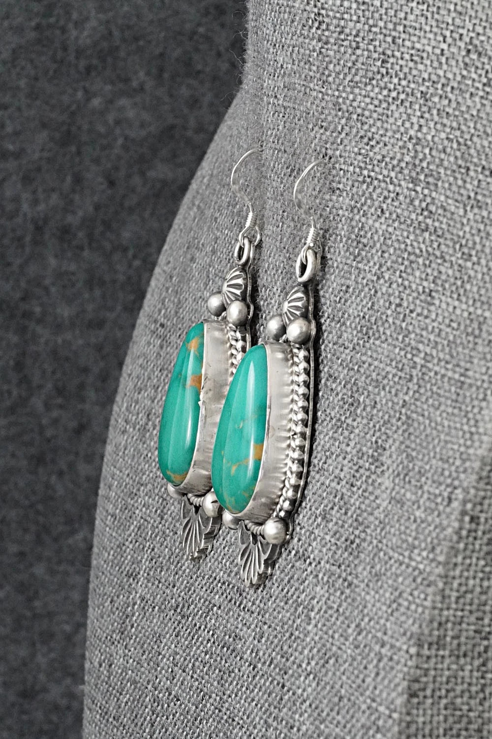 Turquoise & Sterling Silver Earrings - Michael Calladitto