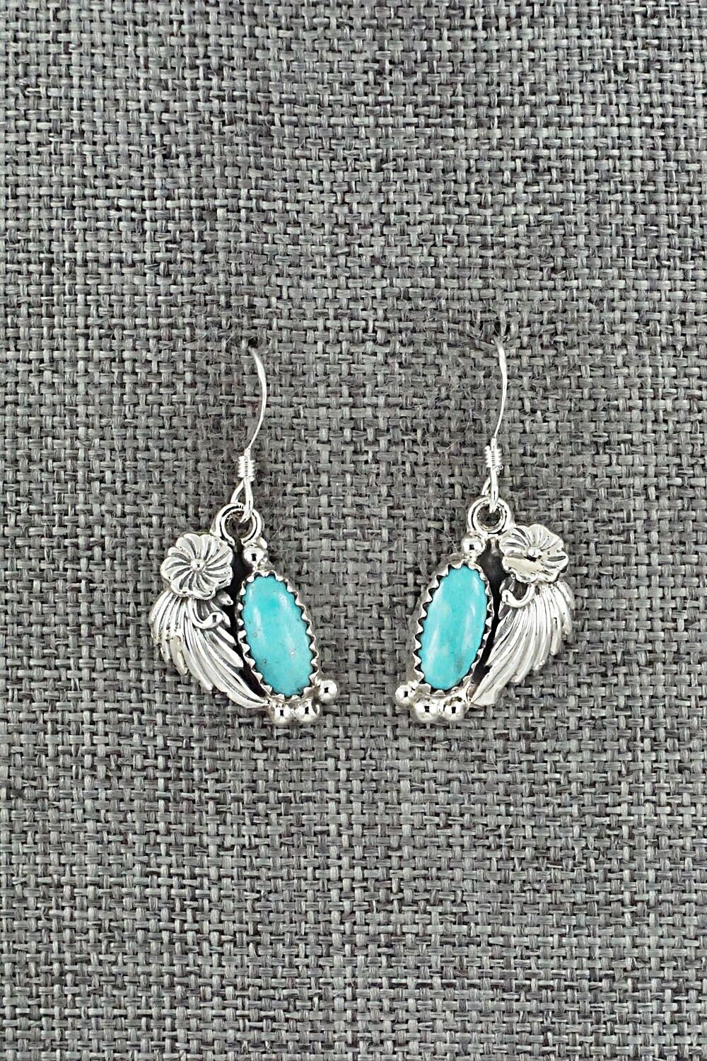 Turquoise and Sterling Silver Earrings - Andrew Vandever