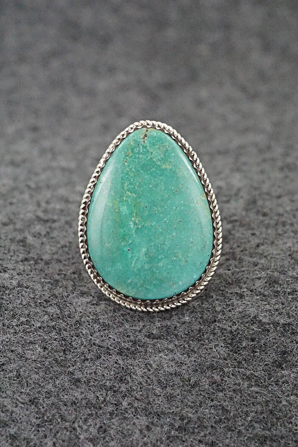 Turquoise & Sterling Silver Ring - Ernest Hawthorne - Size 7