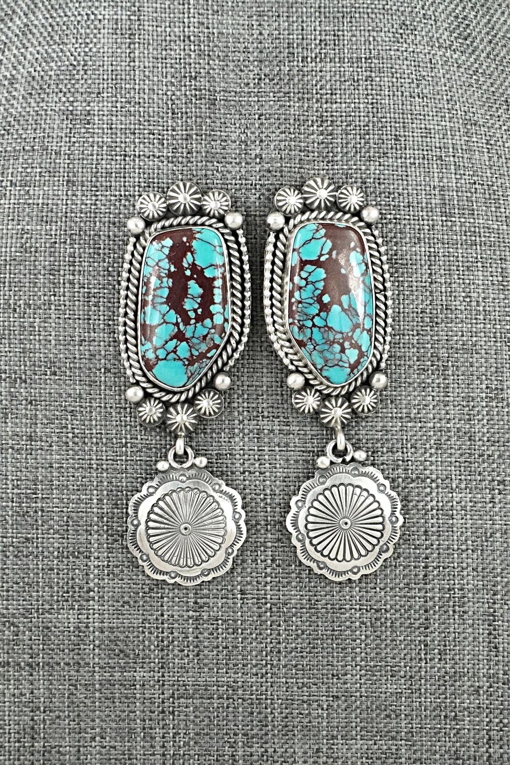 Turquoise & Sterling Silver Earrings - Michael Calladitto