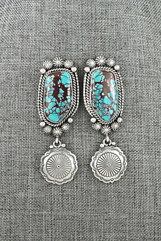 Turquoise & Sterling Silver Earrings - Michael Calladitto
