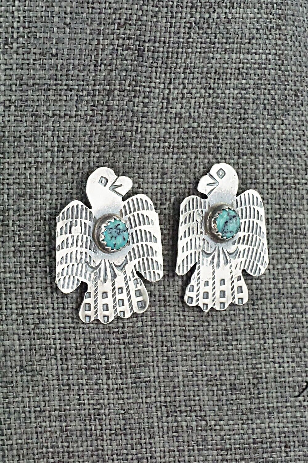 Turquoise & Sterling Silver Earrings - Gabrielle Yazzie