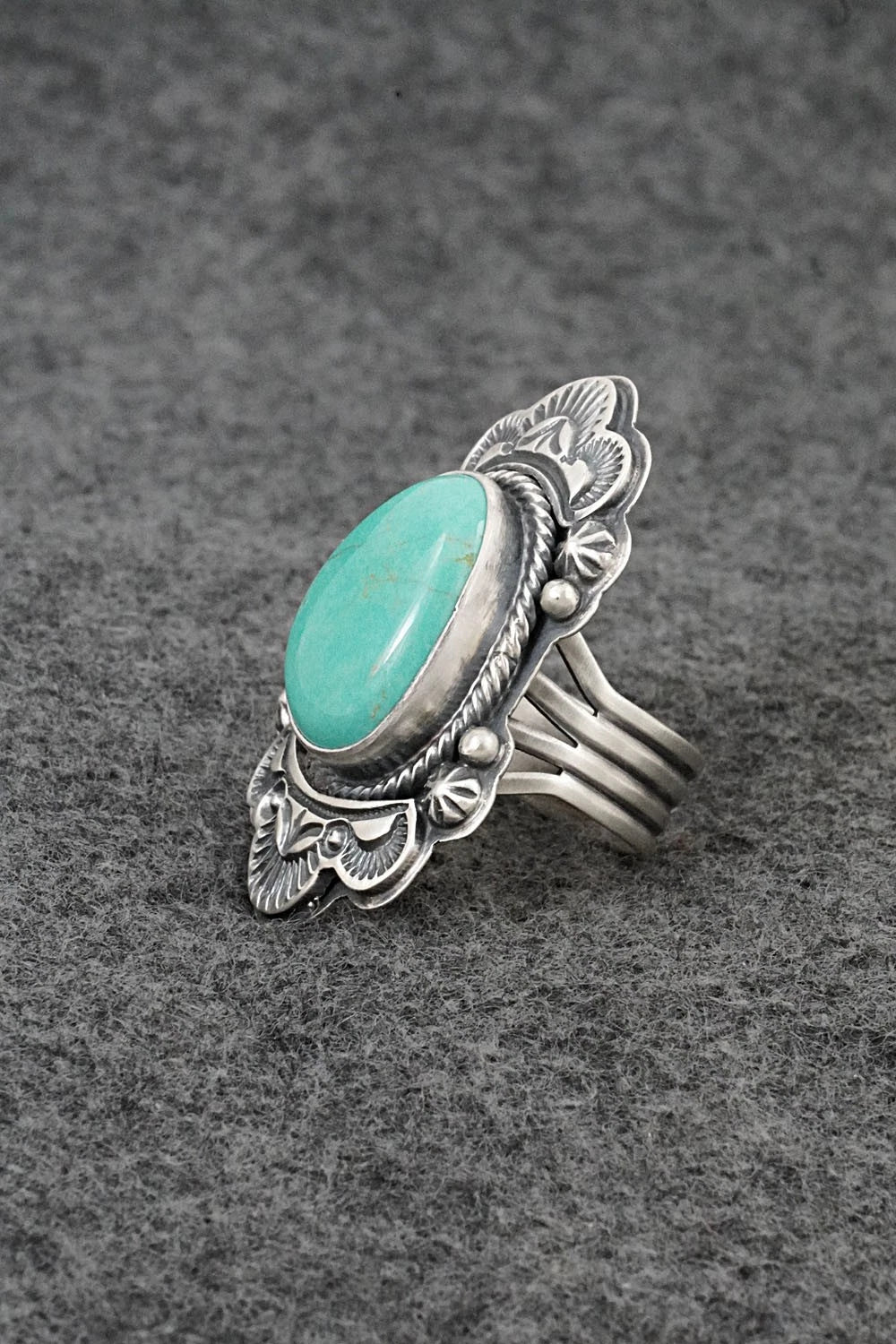 Turquoise & Sterling Silver Ring - Randy Boyd - Size 6.5