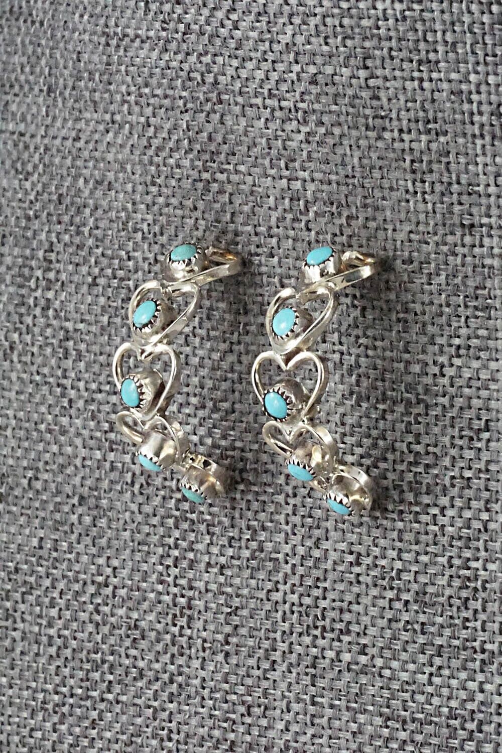 Turquoise & Sterling Silver Earrings - Hazel Pablito